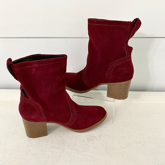 White Mountain Bahari Suede Leather Pull On Slouchy Ankle Boots Booties Size 6.5 - Picture 6 of 11